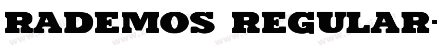 rademos regular字体转换